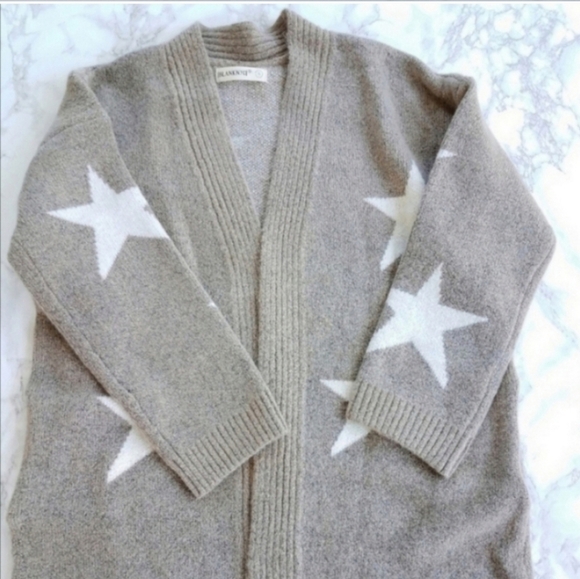 Blank NYC Stars Open Front Cardigan Size Small - Picture 5 of 8